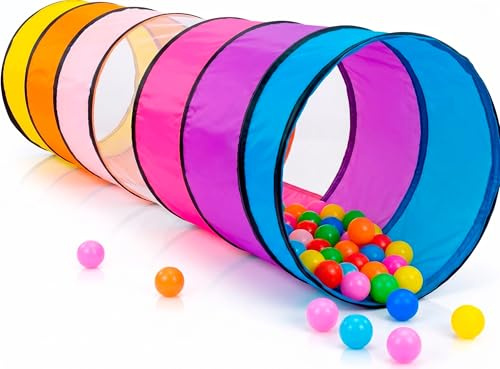 NUBUNI Tunel Plegable para Niños 180 cm : Tunel Infantil : Tunel para niños : Tunel Niños : Túnel : Tunel psicomotricidad : Hawaii Sunset B