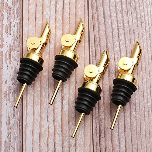 Molimoli Beccuccio in Acciaio Inossidabile con Meccanismo Automatico Anti-Ossidazione, Dosatore per Bottiglie di Alcol, Erogatore per Olio d'Oliva, Beccuccio per Vino e Olio, Confezione