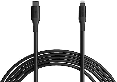Amazon Basics, Cavo USB-2.0 da tipo C a Lightning (certificato MFi), 3 m, nero