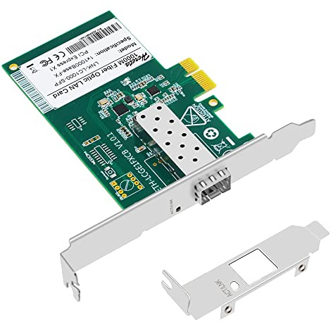 Carte Réseau PCIe, Gigabits Adaptateur Ethernet PCI Express avec 1SFP Port, Compatible avec Windows 11/10/8/7/Vista/XP, Server 2003/2008 R2, Linux