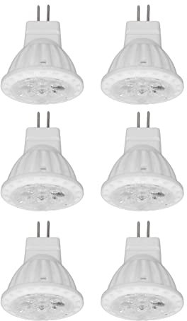 6 Uds MR11 Bombilla LED Regulable 4W 360lm GU4 Lámpara de Doble Pin para Pasarelas áreas de Paisaje de Jardín 220V (Iluminación blanca)