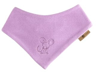 Sterntaler halsduk mus flicka – värmande halsduk baby gjord av fint stickat material – trekantig halsduk baby med kardborreband, dubbla lager – puderrosa, 1, Pulverrosa, 1
