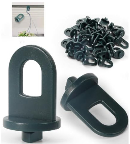 Lohill 50x Gewächshausclips, Stabile Pflanzenhalter mit hoher Tragkraft, Aufhängevorrichtungen für Gewächshaus,Wintergarten und Paradies, Perfekte Ösen für Gewächshausschienen, Rankhilfe Clips