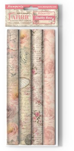 Stamperia Feuilles de tissu, multicolore, 30 x 30 x 0,2 cm