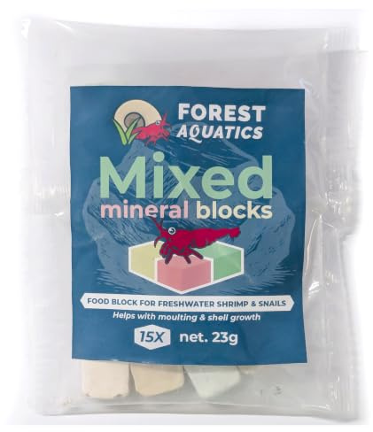Forest Aquatics 15 x Mixed Calcium Mineral Block Food for Shrimp Snails Plecos Crabs Nerites Ramshorns