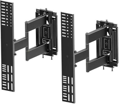Supcline Full Motion TV Mount for 48-120 inch TVs up to 200Lbs, Slim Sturdy & Smooth Extension, Tilt and Swivel TV Wall Mount for Large TVs, Corner Wall Mount tv Bracket, Unlimited Wood Stud and VESA