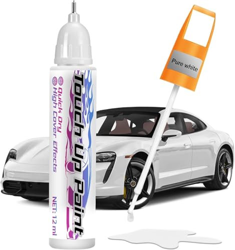 Inpumo Penna Ritocco Carrozzeria, Bianco Rimuovi Graffi Auto, Soluzione Veloce per Graffi Auto, Pennarello per Riparazione e Ritocco Vernice Autos, Penna AntiGraffio (1 Pack)