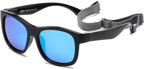 Musivon Gafas de Sol Niño 6 meses - 3 años, niño y niña Polarizadas gafas de sol bebe, marco flexible para vacaciones en la playa