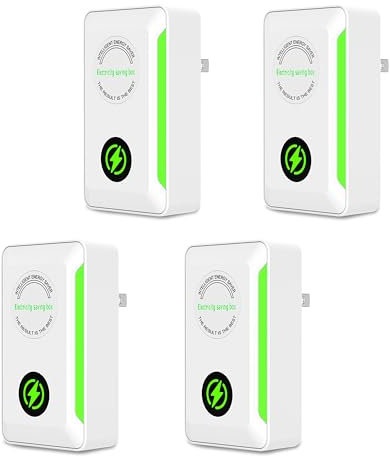 JSvsza Electricity Saver Box, Power Saving Energy Electricity Saving Device, Smart Household Appliances Saver, for Home Factory Office,90V-250V 30KW UK plug, 4pack