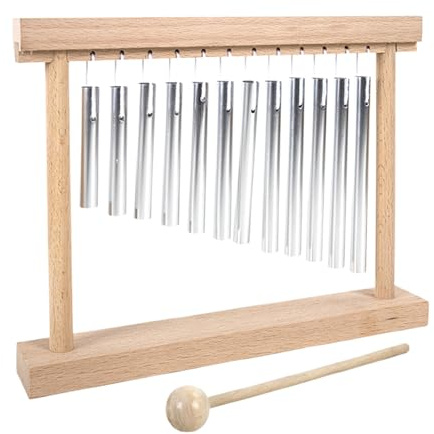 BommFu Instrumentos Musicales, Campanas Manuales Educativas, Carillones de Viento Ligeros Herramienta Educativa para Colaboración Social Familiar Escolar y Doméstico