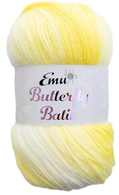 Emu Butterfly Batik DK Acrylic Yarn 100g Ball 360m, Marigold Glider - 005