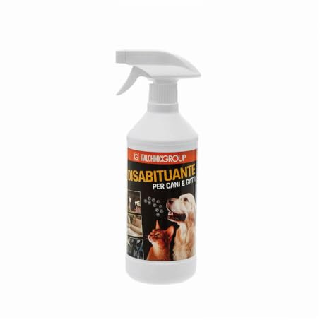 ITALCHIMICI GROUP Disabituante Spray Anti urina Pipi per Cani e Gatti, Uso da Interno ed Esterno, Repellente per Animali Domestici 750 ML
