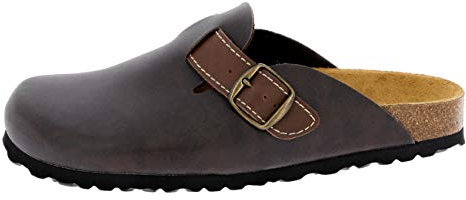 Lico Herren Bioline Clog Style Pantoletten, Braun, 42 EU