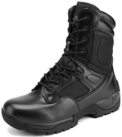 NORTIV 8 Botas de Trabajo Tácticas Militares para Hombre Botas Policiales Senderismo Motocicleta Botas Combate