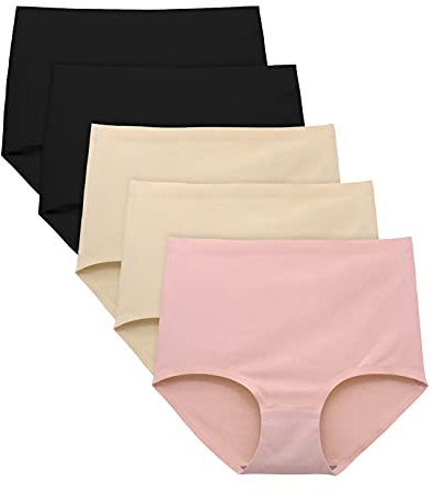 FallSweet Women's Briefs, Soft Seamless High Waist Underwear Breathable Comfy Stretchy Women Knickers, Ideal for Daily Wear