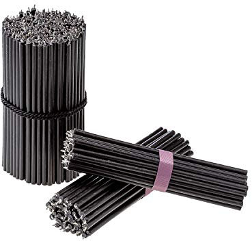 Danilovo Ritual Bienenwachs Kerzen (Schwarze) - Kloster Orthodoxe Kerzen für Gebet, Tischdeko - Ungiftig, Ruß - Tropffrei, Lang, Nachhaltige Produkte, N60, Höhe 20,5 cm, Ø 6,6 mm (150 Stück)