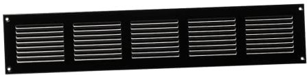 500x100mm Griglia di Ventilazione con Zanzariera - Griglie D'Aerazione in Metallo - Acciaio, Nera