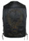 EURO STARS Lederweste Herren mit Druckknopf und Adlerprägung, Lederkutte, Motorrad Lederweste, Biker Lederweste, Clubweste, Chopper Kutte, Rockerweste, Kutte (XL, Schwarz)