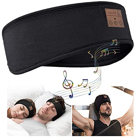 NiC IS COCNG Casque de Sommeil Bluetooth, Bandeau Casque Bluetooth pour Dormir, Voyager, Courir, Méditer