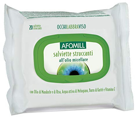 Afomill Salviette Struccanti All'Olio Micellare 20 Pezzi