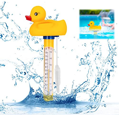 Thermomètre flottant pour piscine avec cordon, pour l'intérieur et l'extérieur, les aquariums, les étangs à poissons (A)