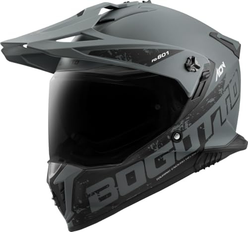 Bogotto FG-601 Duo Casque d’Enduro en Fibre de Verre, Anthrazit Matt, XL