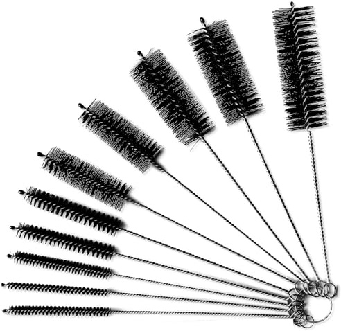 Pipe Cleaners | Cleaning Brushes for Small Spaces | Multi-Size Straw, Window, Airbrush Air Up Bottle Cleaner (Small Brushes 10 Pcs)
