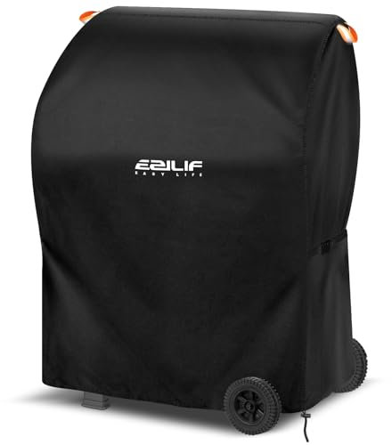 EZILIF Grillabdeckung Wetterfest -76x66x110 cm Grill Abdeckhaube 210D Oxford-Stoff Gasgrill Abdeckhaube mit Reflexstreifen Grillhaube Schutzhülle für Brinkmann, Char Broil, Weber und Jenn Air