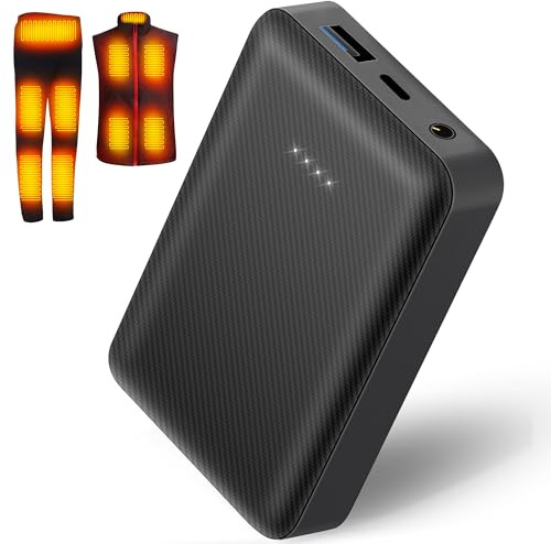 7,4 V 10 000 mAh powerbank för värmeväst, jacka, byxor, rock och underkläder, ersättningsbatteri för DC-uppvärmbara kläder