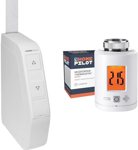 HOMEPILOT - RolloTron pure smart Aufputz Minigurt (15 mm) & Heizkörper-Thermostat smart, Smart-Home Heizungsthermostat