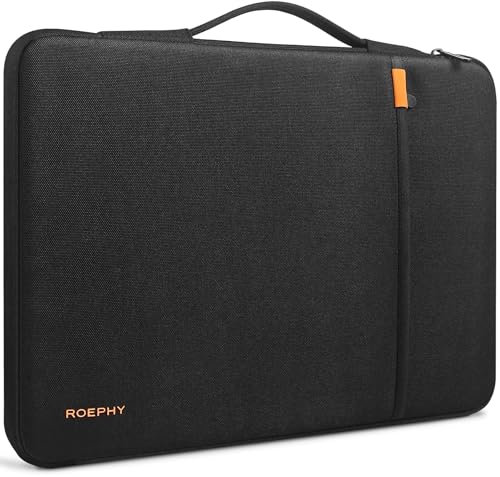 ROEPHY 14 Pouces Housse pour Ordinateur Portable Anti-Choc Sac Ordi Pochette Tablette pour 14 Acer Chromebook/Lenovo IdeaPad ThinkPad/HP Pavilion EliteBook/MacBook Air 15 M3 M2 / Dell, Noir