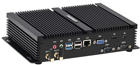 KINGDEL Mini Ordinateur de Bureau Professionnel avec processeur i5 13e génération, 32 Go de RAM DDR4, 256 Go NVMe SSD, 4K 4096 x 2304, Port HD, VGA, 2xCOM RS232, Fonctionnement Silencieux, boîtier