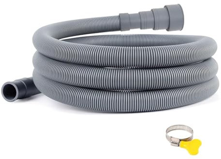 Taicols Tuyau de vidange pliable pour caravane, machine à laver, camping-car avec adaptateur réglable, pour machine à laver, camping-car (5 m)