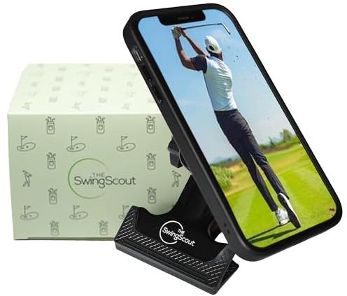 SwingScout | Golf Bag Phone Holder | Easy to Use Clip | No Extra Gear Needed | Quick Setup | Fits Any Cellphone | Perfect Golf Gift (MagSafe)