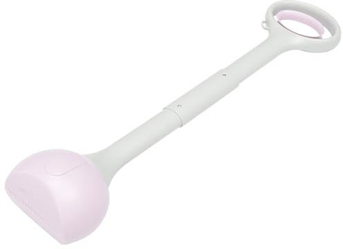 EXAOMBLE Pala para Excrementos de Perro Plegable de 70 Cm, Recogedor de Excrementos de Plástico Color Púrpura, Herramienta Doméstica Ligera para Limpieza de Mascotas al Aire Libre