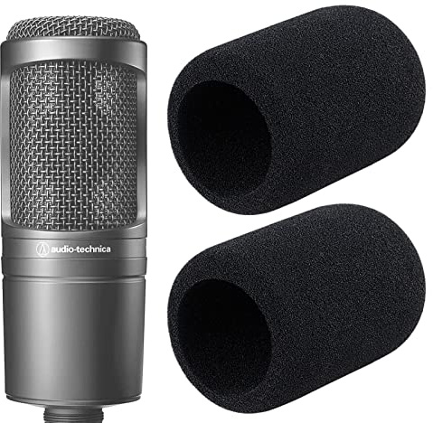 Audio-Technica AT2020 Pop Filter - 2 Windscreens for AT2020 & AT-2035 Microphones (Black)