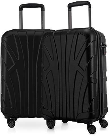 suitline – 2 trolley – resväska set storlekar, svart, 2er Set S+L