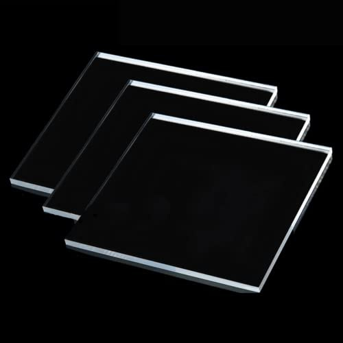 lastra in PMMA CRYLUX COLATO quadrata 3mm taglio laser varie misure 5cm a 90cm quadrato pannello trasparente (30x30cm)