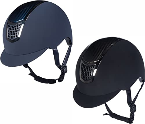 HKM Carbon Professional Cascos de equitación, Adultos Unisex, Negro, Large