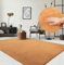 the carpet Relax Moderner Flauschiger Kurzflor Teppich, Anti-Rutsch Unterseite, Waschbar bis 30 Grad, Super Soft, Felloptik, Terra, 140 x 200 cm