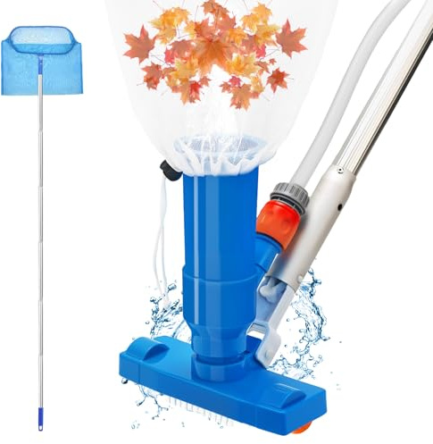 Kit de aspiradora de piscina, 170 cm, aspiradoras de piscina, juego de red de skimmer, limpiador subacuático, aspiradora portátil para piscina, spa, jacuzzi