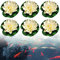 KOIROI 6 Piezas Nenufares Flotantes Artificiales, Flotantes de Flor de Loto Artificial, Lirios de Agua Artificiales, Decoración Flotante para Estanque, Decoración para Acuario, Terraza, Jardín