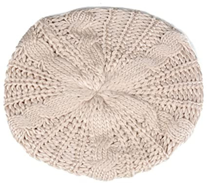 Autumn and Winter Knitted Hat Women's Wool Hat bxE234, White, One Size Fits All