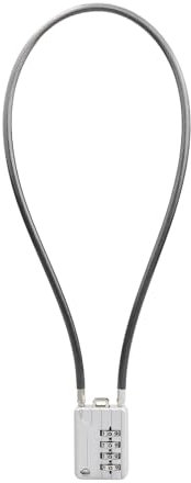 SISAV 4 Digit Cable Combination Lock - 20 inches (50cm) Bold Cable for School Gym Locker, Helmet, Filing Cabinets, Toolbox, Luggage Suitcase, Knapsack - 5mm Diameter, Silver (1 Pack)