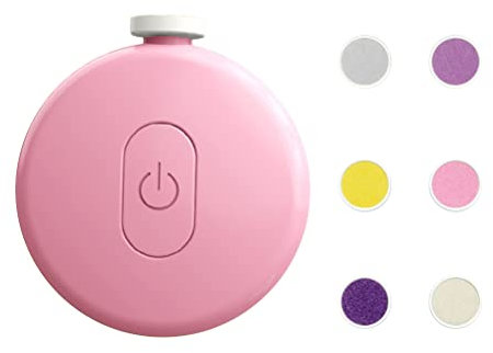 Elektrischer Baby-Nagelschneider mit 6 Schleifköpfen, Sicheres Polierwerkzeug für Kleinkinder und Kinder (pink)