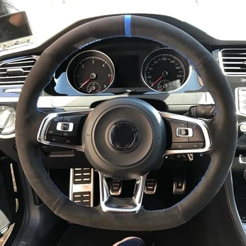 Rattöverdrag Skräddarsydd Bilrattkåpa Handsömnad Fläta För VW För Golf 7 För GTI För Golf MK7 För Polo För Scirocco 2015 2016 Rattskydd Tillbehör (Färg : Style 5)
