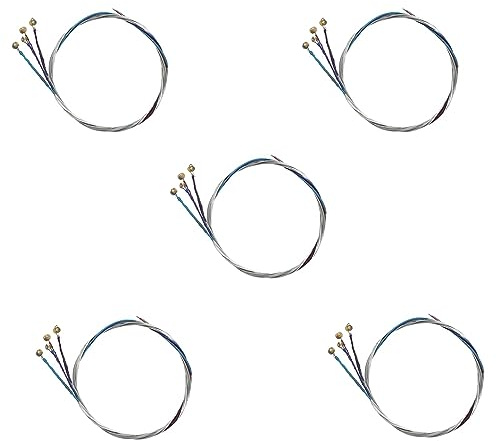 Oladfiop 20 stycken violinsträngar E-A-D-G kärnstål nickel wound pretiva streckade musikinstrument delar tillbehör