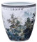 Aquarium Keramik-Aquarium mit chinesischer Verklärung, Tuschemalerei, Design, for Terrasse, Garten, Aquarium, Wohnzimmer, Ornament ohne Löcher, Keramik-Blumentopf Aquarien(S)