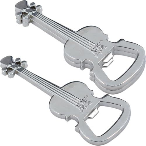 JOINPAYA Llavero Portátil y Fácil de Usar Forma de Guitarra de Metal Abridor de Cerveza Pack de 3 Unidades Adecuado para Viajar y Acampar