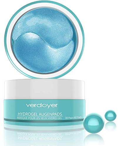 VERDOYER Premium Hydrogel Augenpads [mit Kollagen, Hyaluron, Vitamin E] - mit Soforteffekt bei Augenringen, Tränensäcken & Fältchen - langanhaltend kühlende Augen Gel Pads - straffende Eye Patches